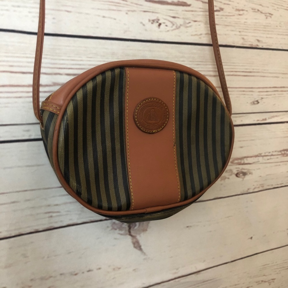 Vintage Lebong Striped Crossbody Purse